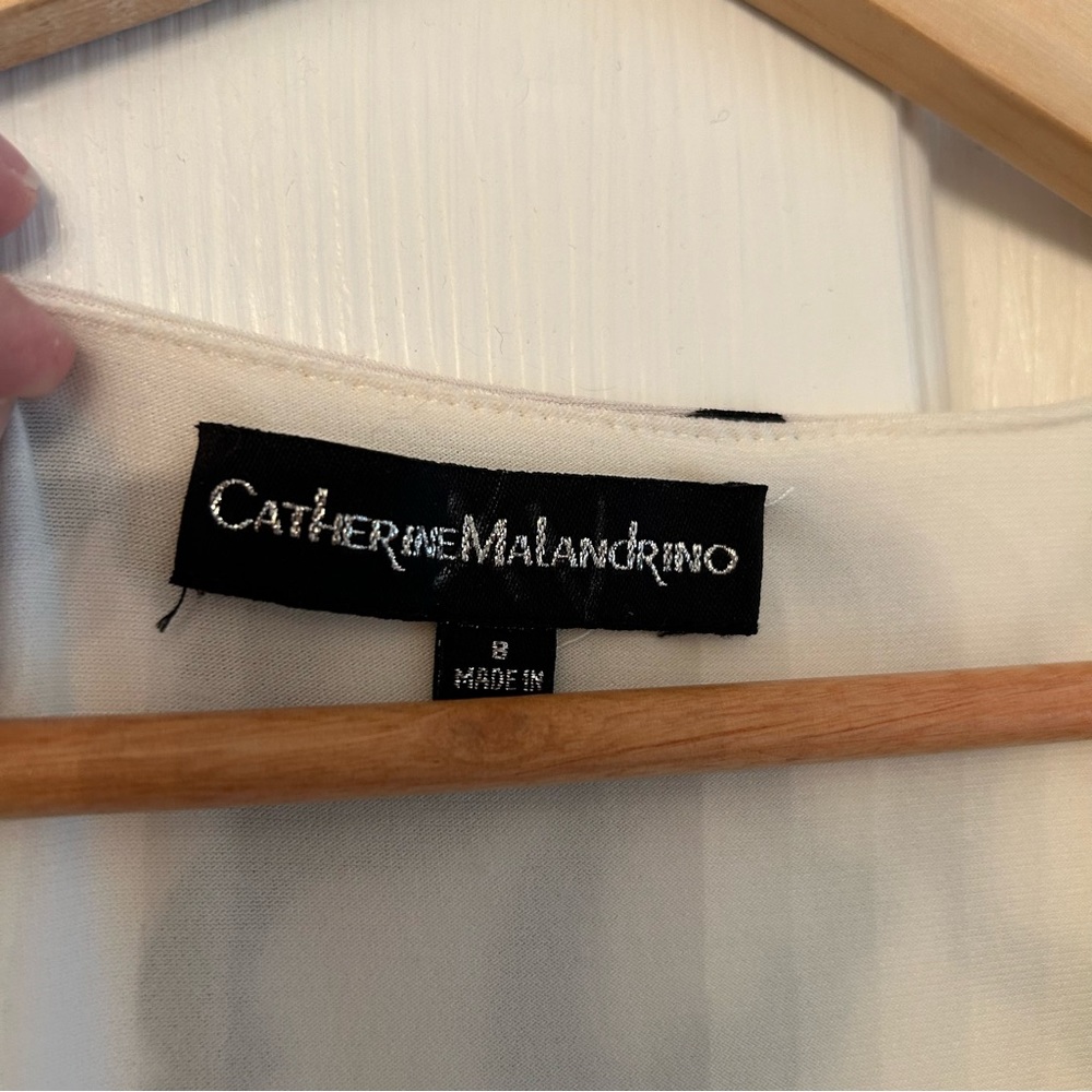 Catherine Malandrino black and white dress Size 8 - Picture 3 of 8